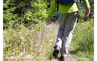 Wanderer im Gras