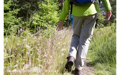 Wanderer im Gras