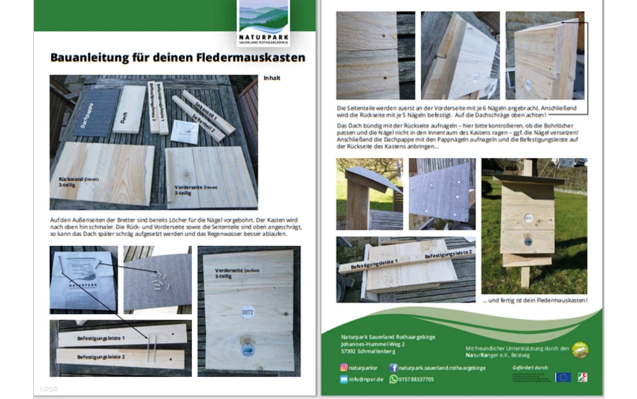 Aufbauanleitung Fledermauskästen