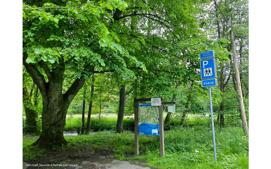 Parkplatz direkt an der Ilse