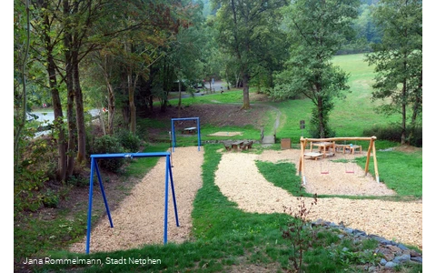 Blick auf den Spielplatz