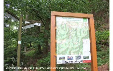 Der Startpunkt Ihrer Tour am Wanderparkplatz Unterm Nonnenstein