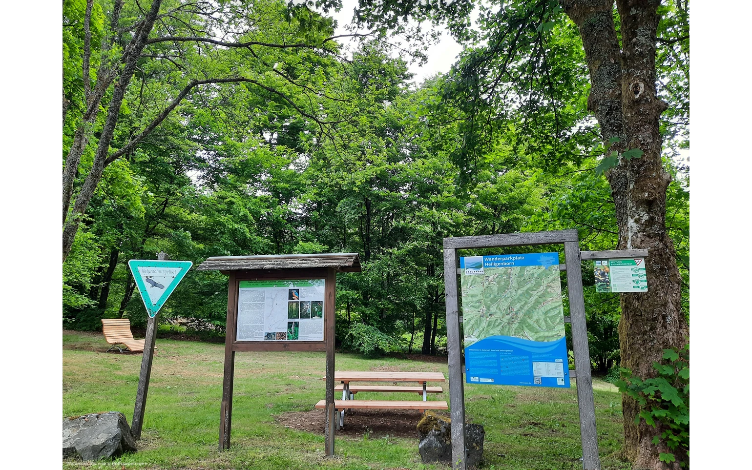 Infobereich am Wanderparkplatz