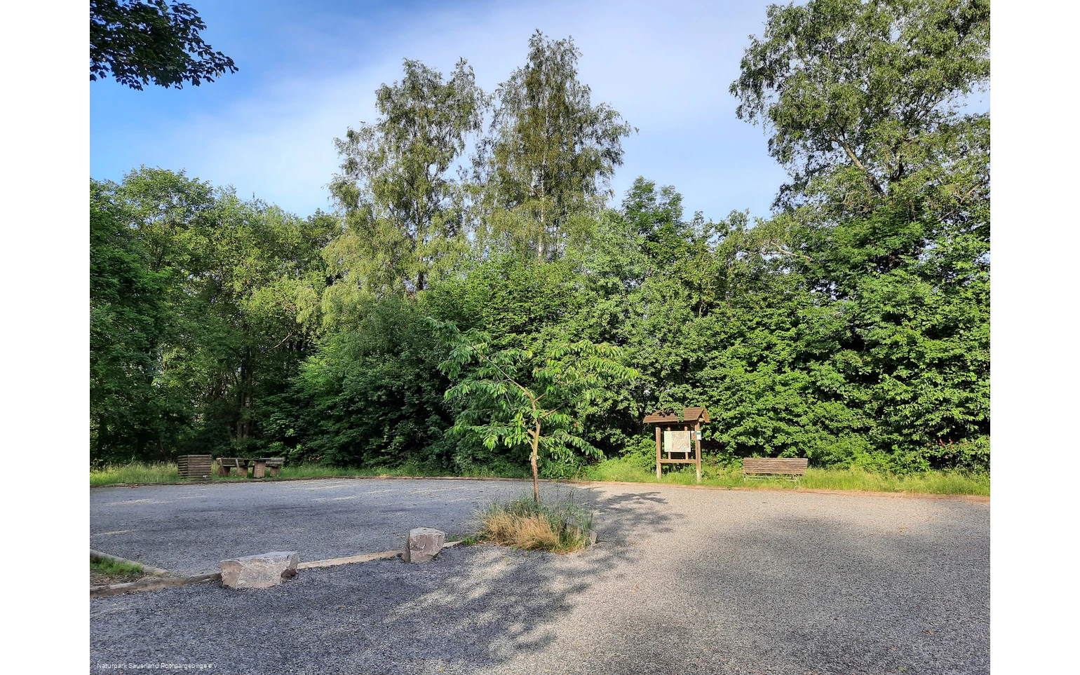 Parkplatz am Ortsausgang von Netphen