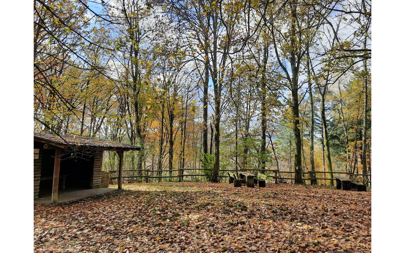 Rastbereich am Wanderparkplatz Dornhecke