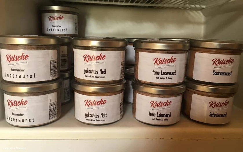 Leberwurst, gekochtes Mett im Glas