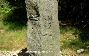 Meilenstein am Rothaarsteig