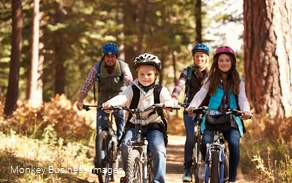 Familienausflug mit Fahrrad