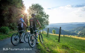 Radfahrer genießen  Aussicht