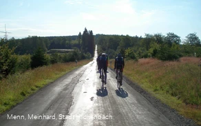 Radfahrer auf der Eisenstraße