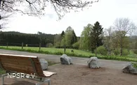 Rastplatz mit Blick zum Dorf Heed