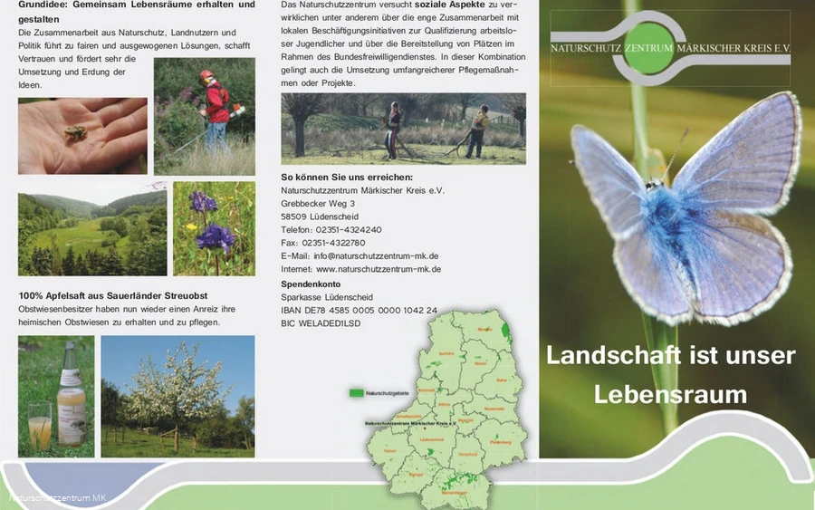 Flyer Naturschutzzentrum Märkischer Kreis