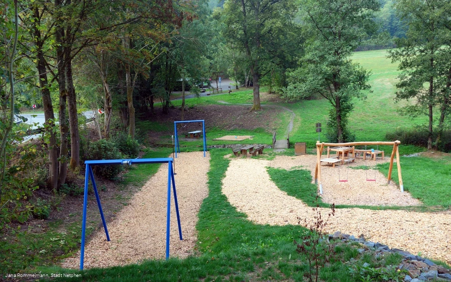 Blick auf den Spielplatz Blick auf den Spielplatz