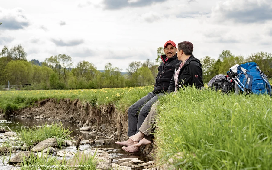 Wanderer am Wetterbach