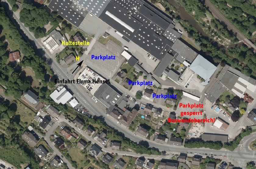 Karte Parkplatz Hensel