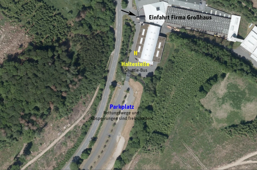 Karte Parkplatz Gro&szlig;haus