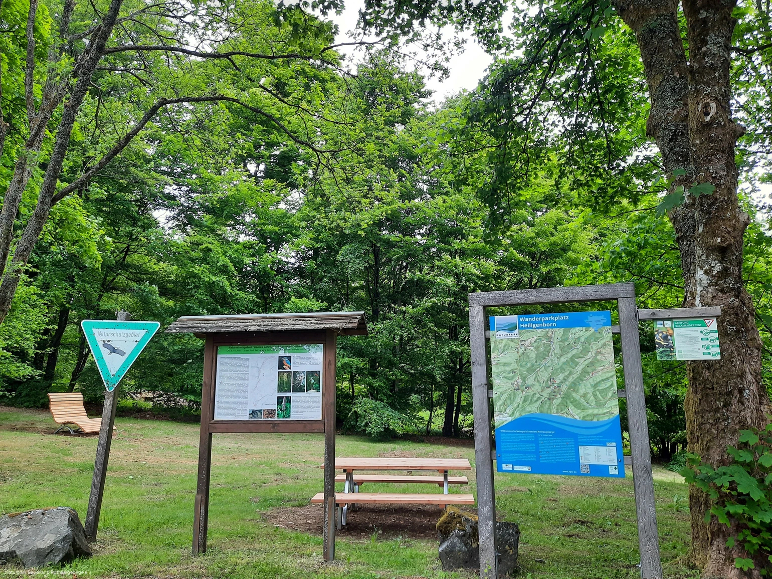 Infobereich am Wanderparkplatz
