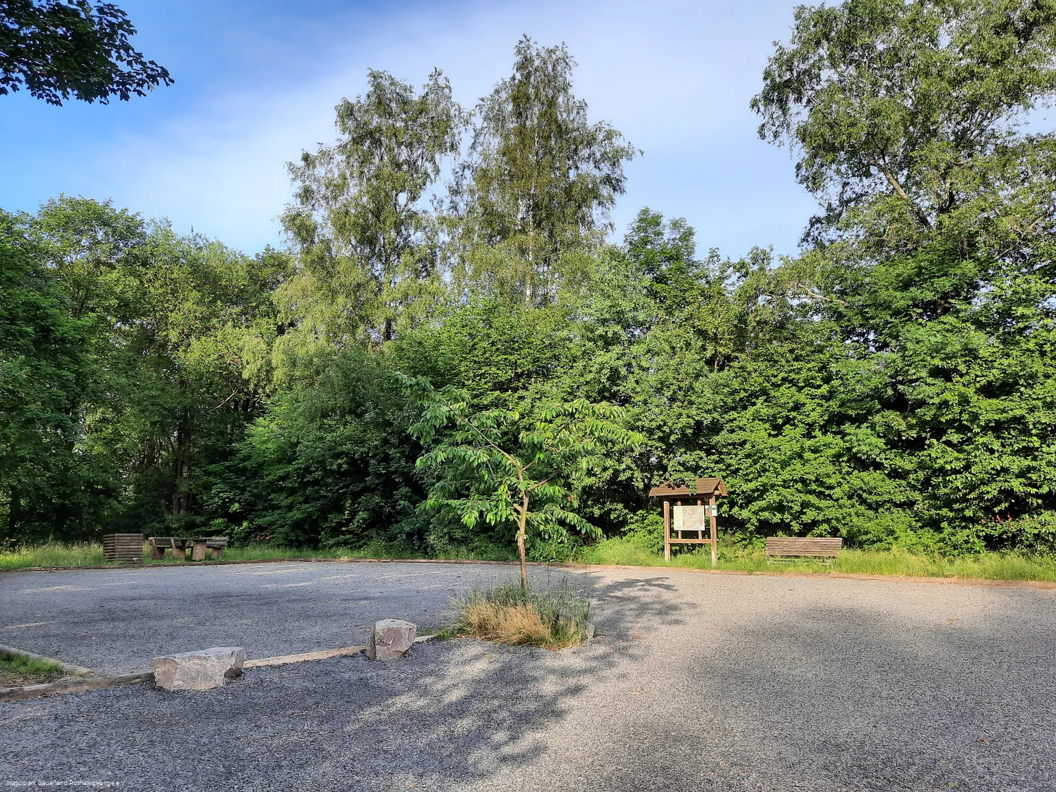 Parkplatz am Ortsausgang von Netphen