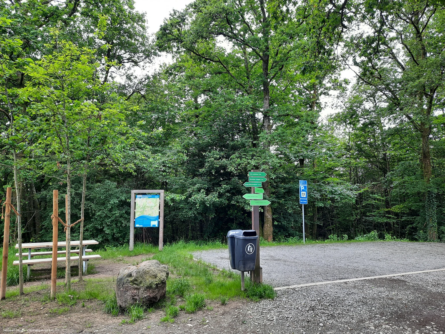 Wanderparkplatz mit Blick auf Büschergrund