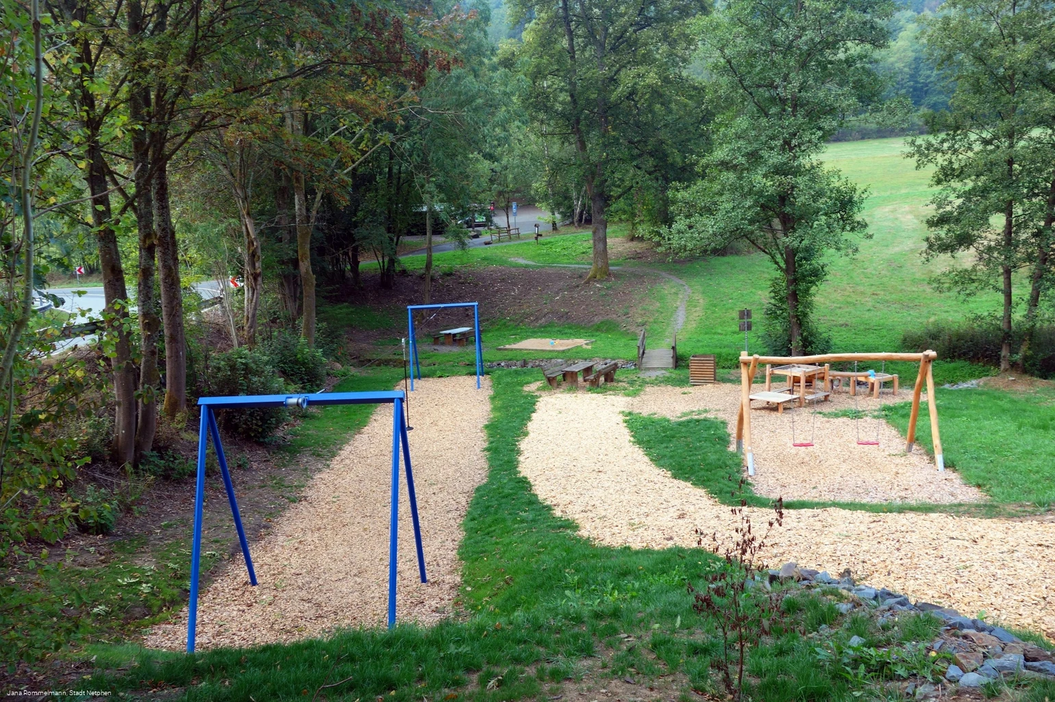 Blick auf den Spielplatz