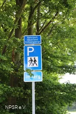 Verkehrszeichen zum Wanderparkplatz Imberg