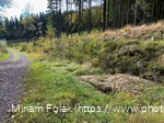 Der Hohlweg mit der Karrenspur in der Nähe der Lis